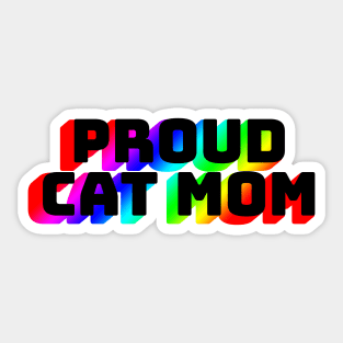 Proud Cat Mom Sticker